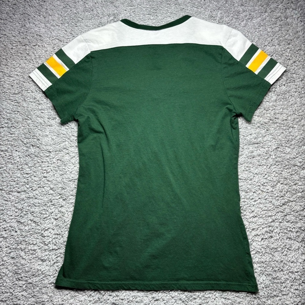 Green Bay Packers Shirt Womens Large Vneck Tee NFL Football Game Day Fan Party - Picture 4 of 4